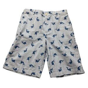 Vineyard Vines Boys New Seersucker Swordfish Blue Shorts Size 14